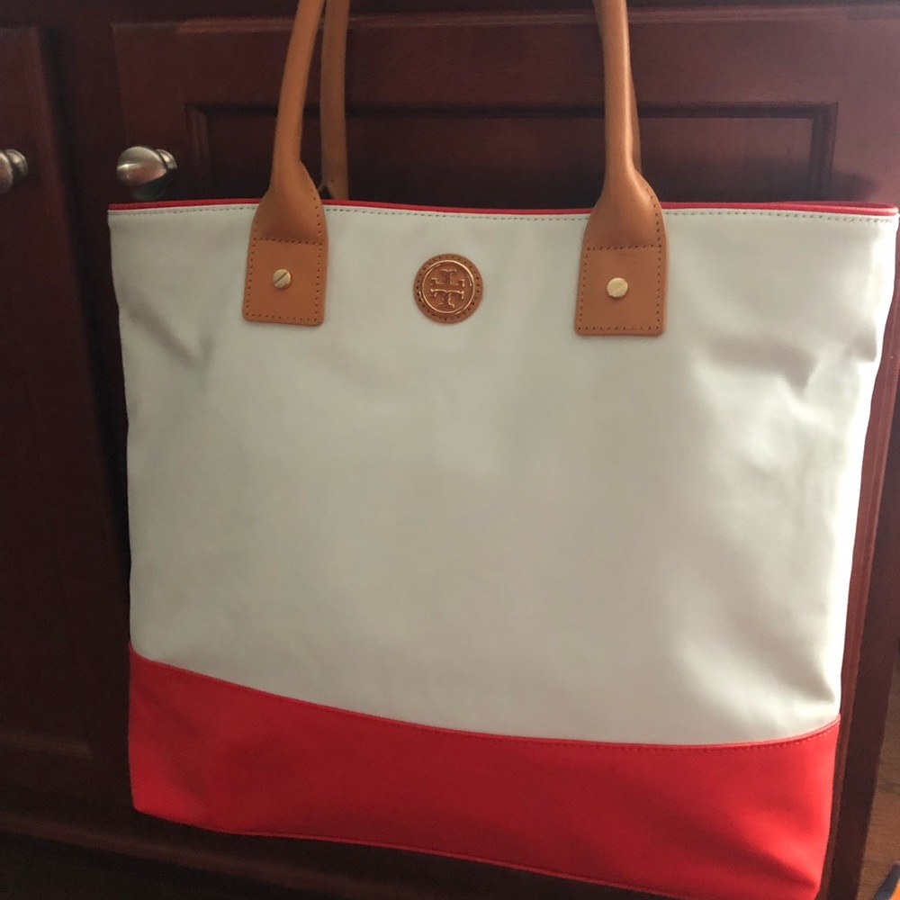 Tory Burch Red/white tote